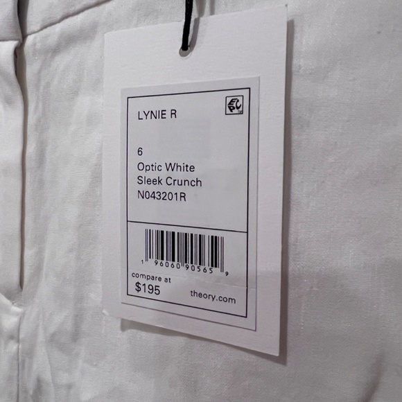 NWT Theory White Linen Shorts Size 6 Retail $195 - Picture 3 of 6
